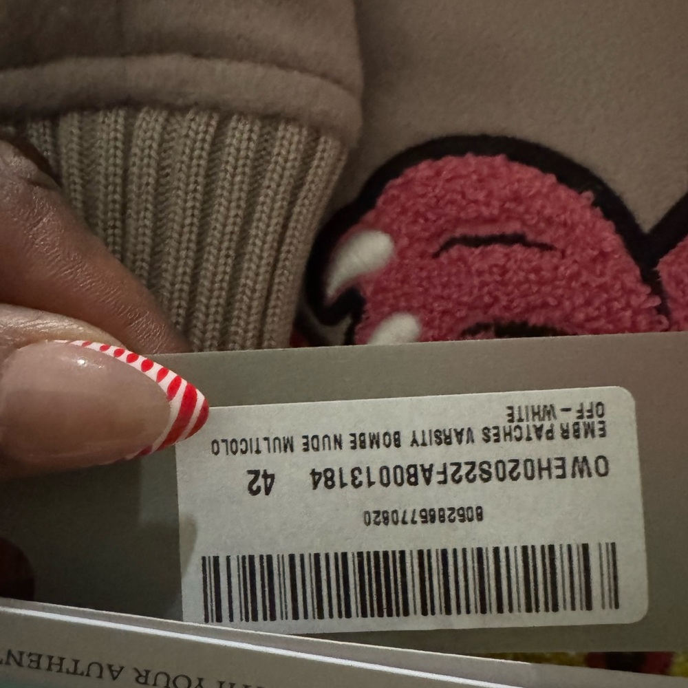 Off-White Pink Cat Varsity Jacket - image 1